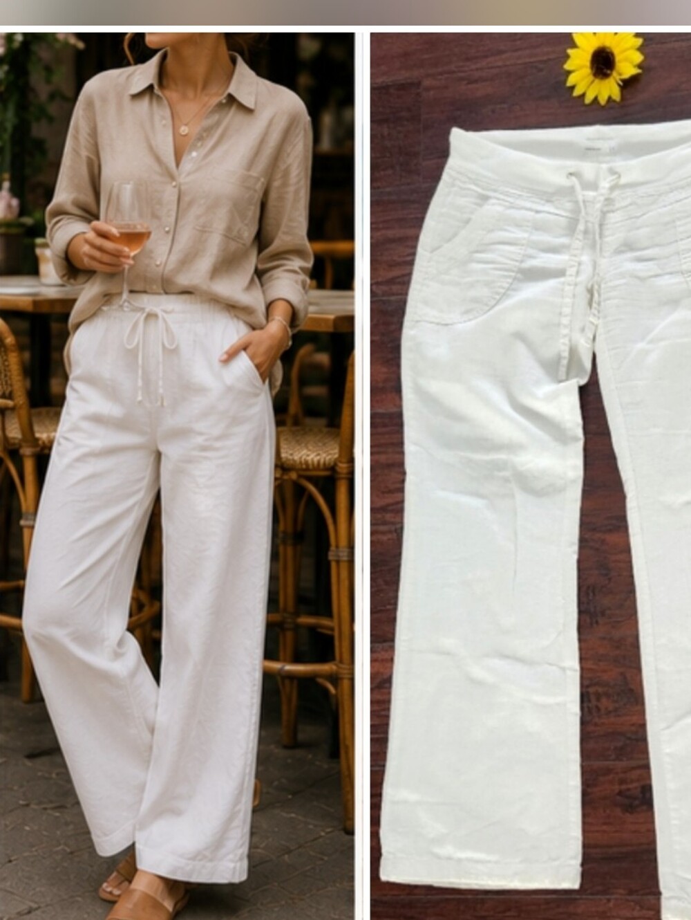 VERO MODA WHITE PANTS 💙